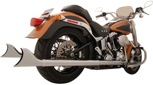 Sharktail Duals Chrome 2.5"Odx32" `07 17 Softail