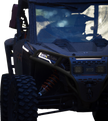 RAVEK Front Bumper/Skid Plate with White Lights - Black - RZR XP 1000 64-317BKL