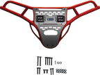 RAVEK Front Bumper/Skid Plate with White Lights - Red - RZR XP 1000 64-317RDL