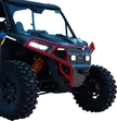 RAVEK Front Bumper/Skid Plate with White Lights - Red - RZR XP 1000 64-317RDL