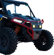 RAVEK Front Bumper/Skid Plate with Amber Lights - Red - RZR XP 1000 64-317RDLA