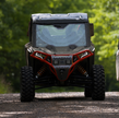 RAVEK Front Bumper/Skid Plate with White Lights - Red - RZR XP 1000 64-317RDL