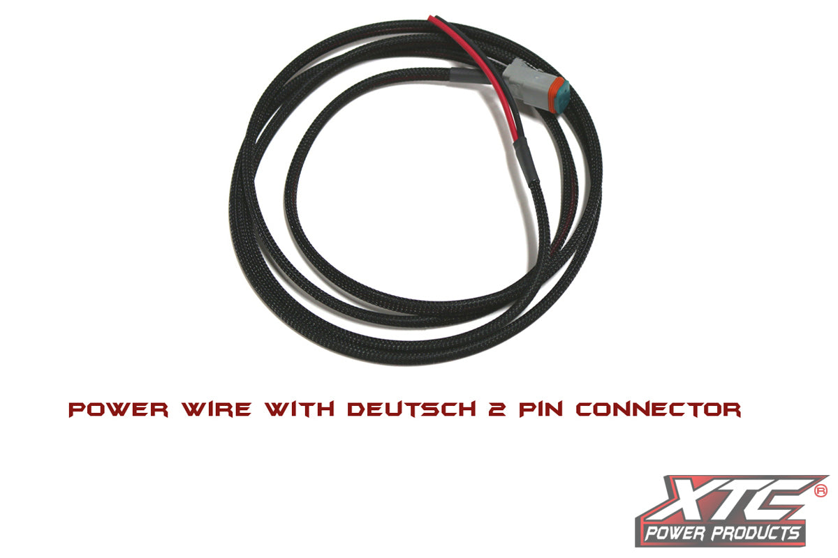 5' 18 Ga. Power Wire To 2 Pin Deutsch Connector