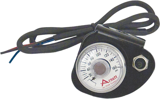 Pressure Gauge & Bracket W/Toggle Switch Black