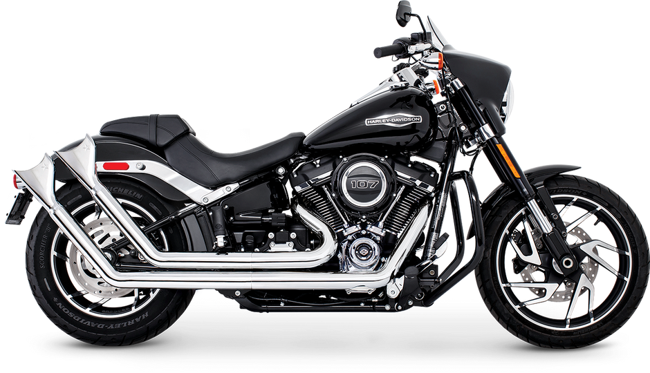 Upsweep W/Fishtails Chrome M8 Softail