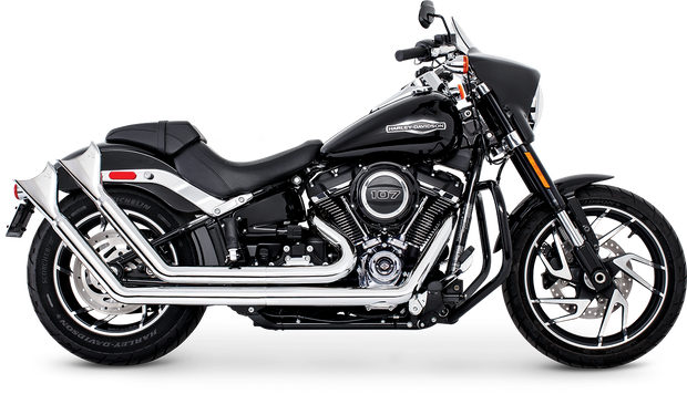Upsweep W/Fishtails Chrome M8 Softail