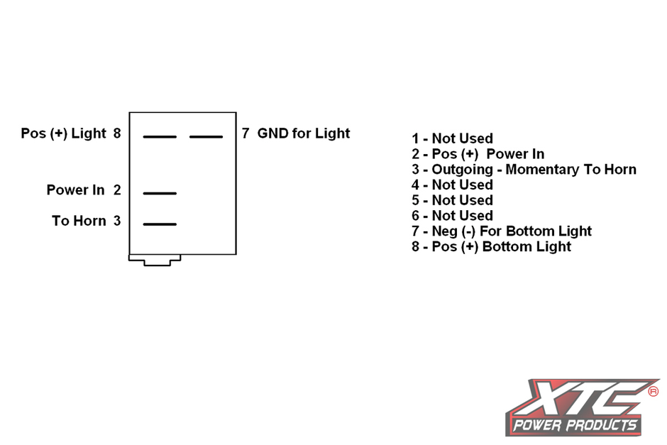 Dash Switch Body Momentary Amber Bottom