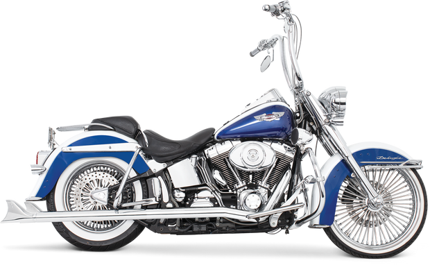 Sharktail Duals Chrome 2.5"Odx32" `97 06 Softail