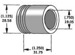 Axle Spacer Zinc 41595 86 3/4"X1.25"