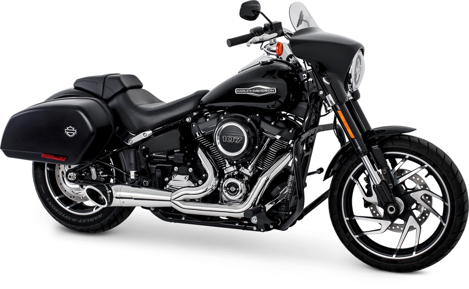 Turnout 2 1 Chrome W/Black Tip `86 17 Softail