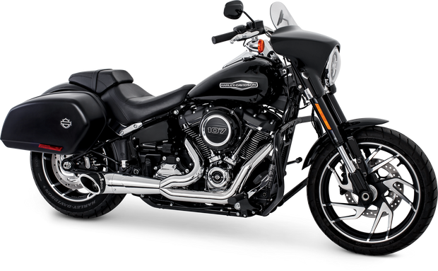 Turnout 2 1 Chrome W/Black Tip `86 17 Softail