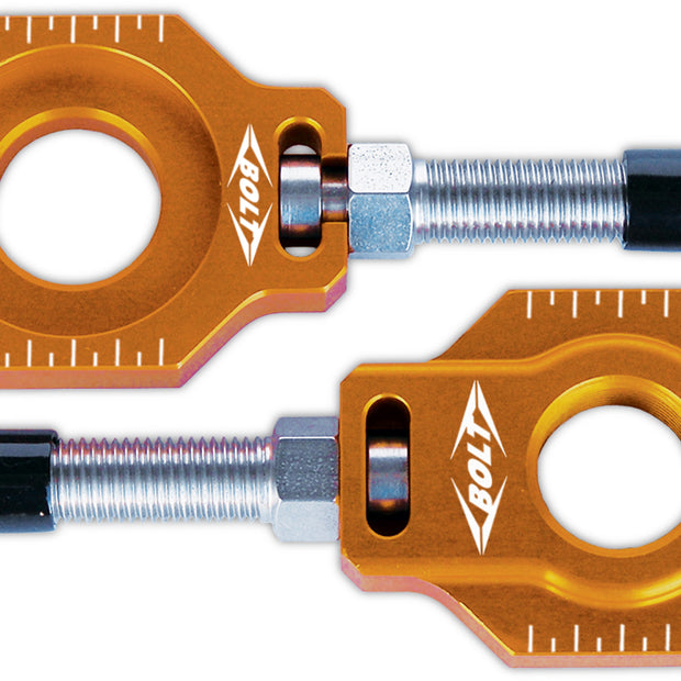Chain Adjuster Blocks Ktm Orange