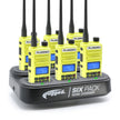 BUNDLE - 6 PACK Bank Charger with GMR2 PLUS GMRS / FRS Two Way Radios Grey