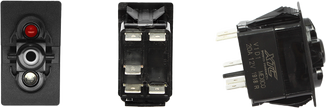 Dash Switch Body Single Acc Red/Blue