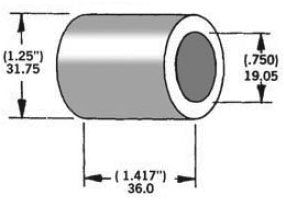 Axle Spacer Zinc 41591 90 3/4"X1.41"