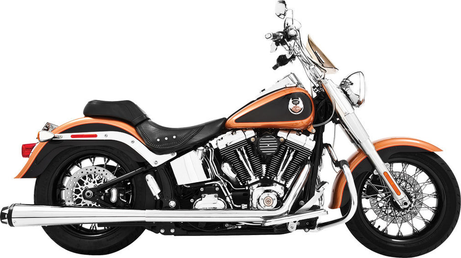 American Outlaw Duals 4.5" Chrome W/Black Sculptd Tip