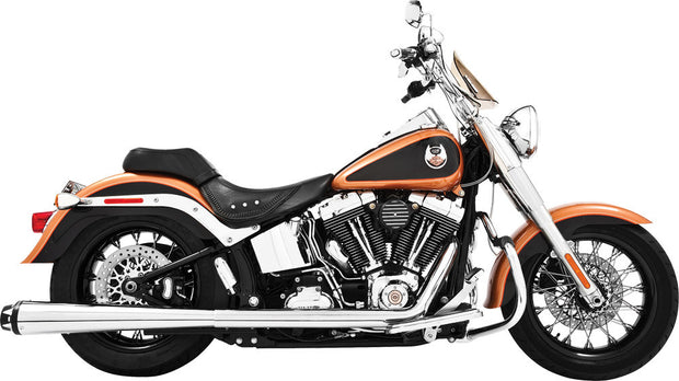 American Outlaw Duals 4.5" Chrome W/Black Sculptd Tip