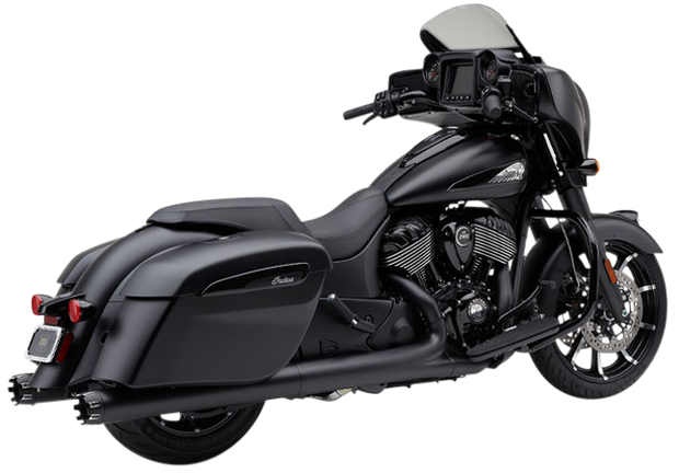 4" Nh Dual Cut Slip Ons Black Indian Gen 2 Bag