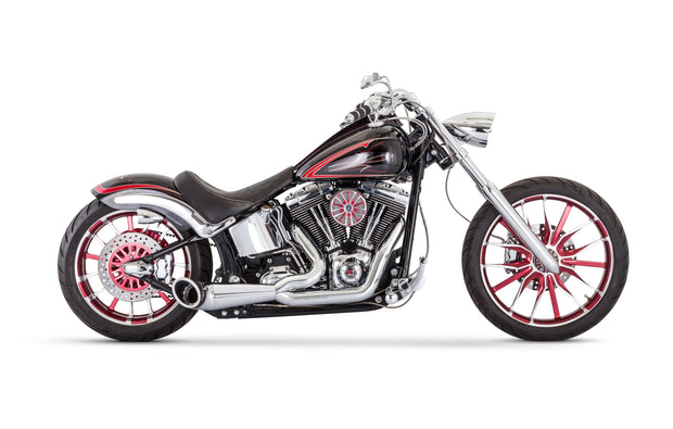Turnout 2 1 Chrome W/Black Tip `86 17 Softail