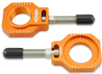 Chain Adjuster Blocks Ktm Orange