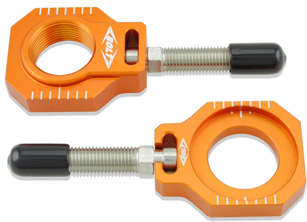Chain Adjuster Blocks Ktm Orange