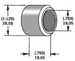 Axle Spacer Zinc 41196 83 3/4"X0.75"