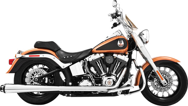 American Outlaw Duals Chrome W/Black Tip Softail
