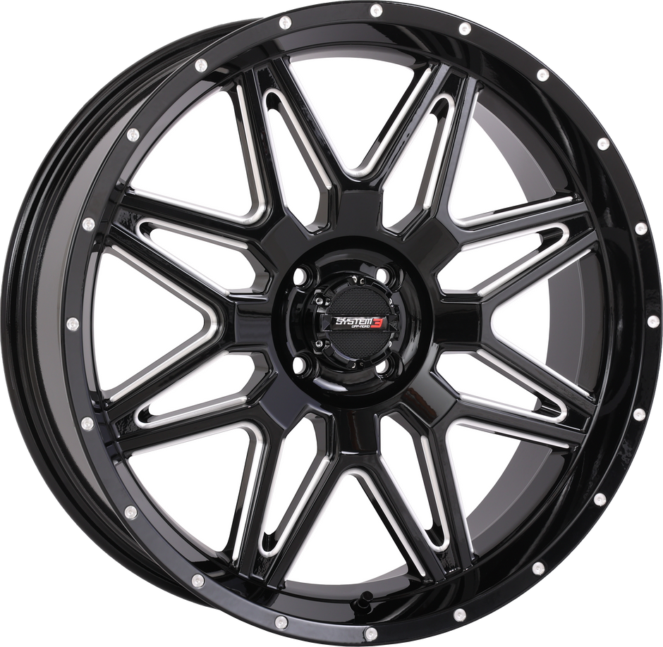 St7 Wheel 20x7 4+3 (+10mm) 4/110 Gloss Black Milled