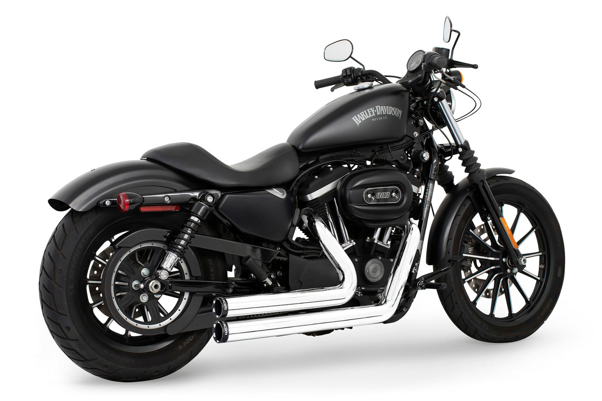 Independence Shorty Chrome W/Black Tip Sportster