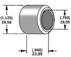 Axle Spacer Zinc 43617 95 3/4"X0.94"