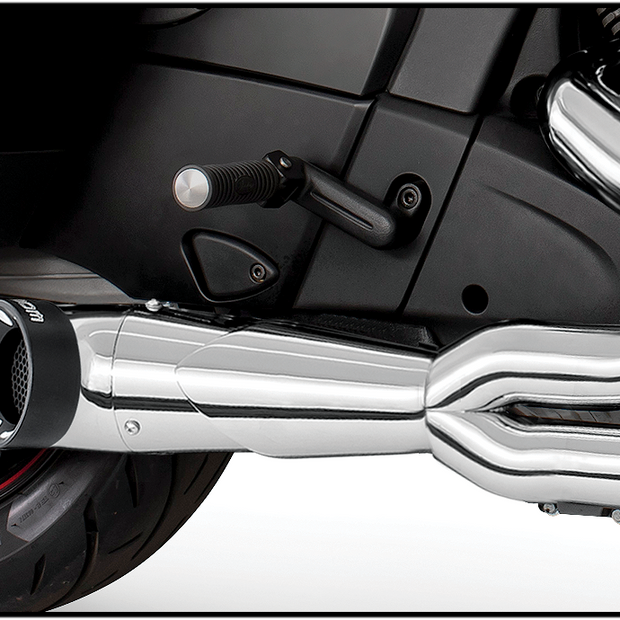 2 1 Turnout Slash Cut Chrome W/Blk Tip `20 Up Challenger