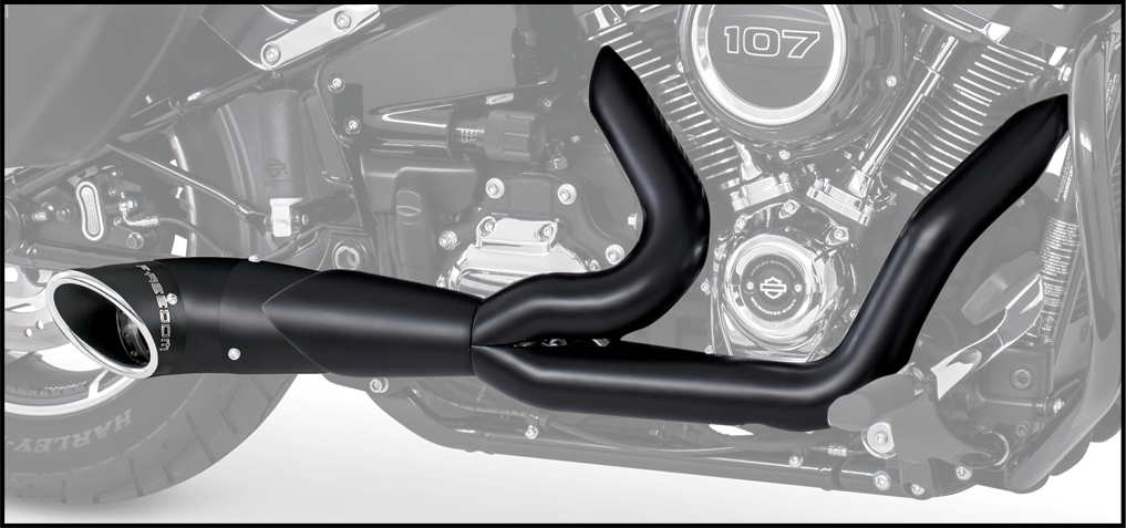 Turnout 2 1 Black W/Black Tip M8 Softail
