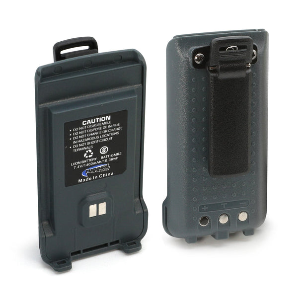 GMR2 Replacement Battery with 12v Charge Port and Belt Clip Safety Orange