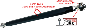 We utilize ONLY industry leading FK Brand Spherical bearings equipped with a cloth PTFE liner for durability on the high clearance lower rods and use FK brand JMX heims on the upper rods. There is no better joint to use on the planet.  The Heims are spaced for your machine’s width so its bolt and go with little to no adjusting!  Our rods are fully covered by a no hassle no BS warranty. If you damage a rod, we guarantee to replace it no questions asked, at all. 
