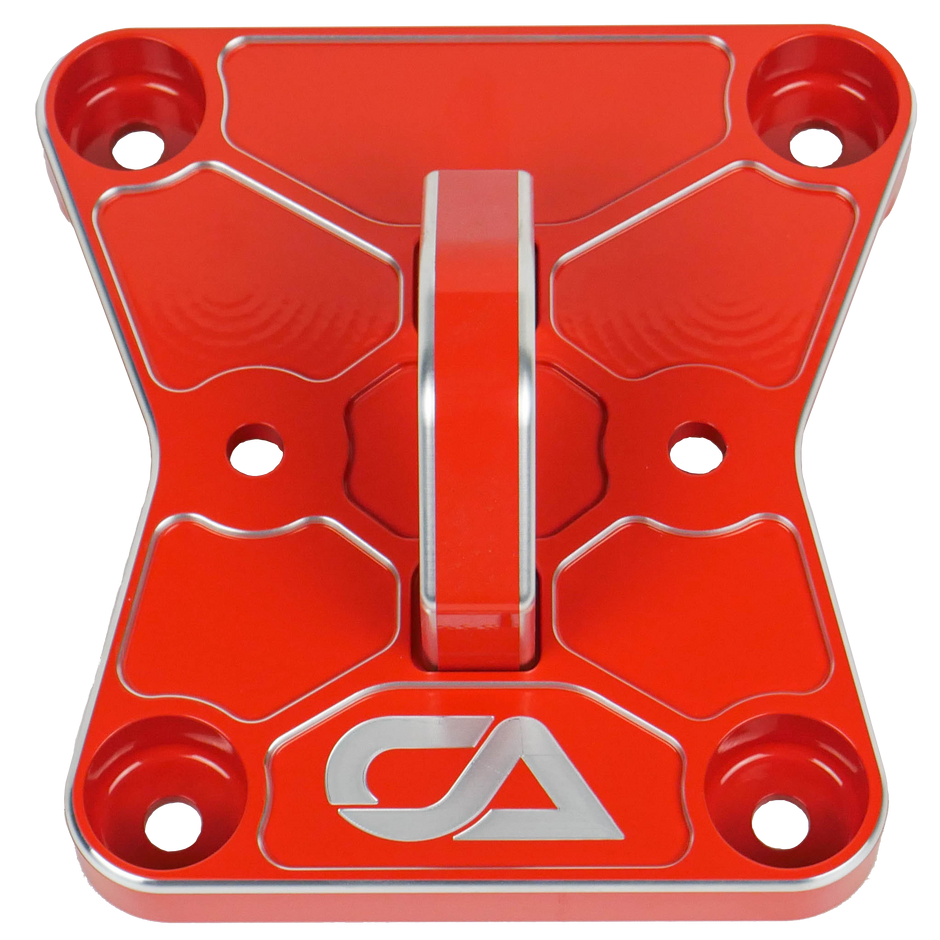 CA Tech Pull Plate  3D scanned for perfect fitment and machined from 6061 aluminum with a finished thickness of 1" for maximum durability, the new 2022 Can-Am X3 pull plate is easy to install and built to last a lifetime.   OEM color matching ensures all CA Tech parts will pair perfectly with your build. 