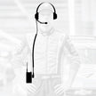 Crew Chief - H42 Spotter Headset and Rugged Handheld Radio Package Dual Radio / R1 Business Band Handheld - Digital and Analog / Safety Yellow