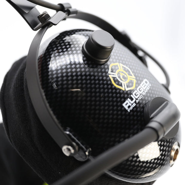 FHS Over-The-Head Fire Safety Industrial Headset With Mic On/Off Button / No Cable