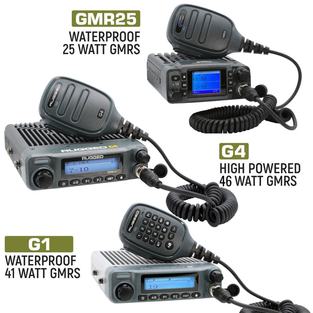 Toyota Tacoma 4Runner Sequoia Lexus Two-Way GMRS Mobile Radio Kit GMR25 Waterproof