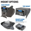 Can-Am Maverick X3 Complete Communication Kit with Bluetooth Intercom and 2-Way Radio 696 PLUS / M1 VHF Business Band / Dash Mount