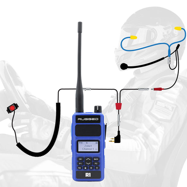 #NASCAR Driver Only Communication Kit without Radio With R1 - Dual Band