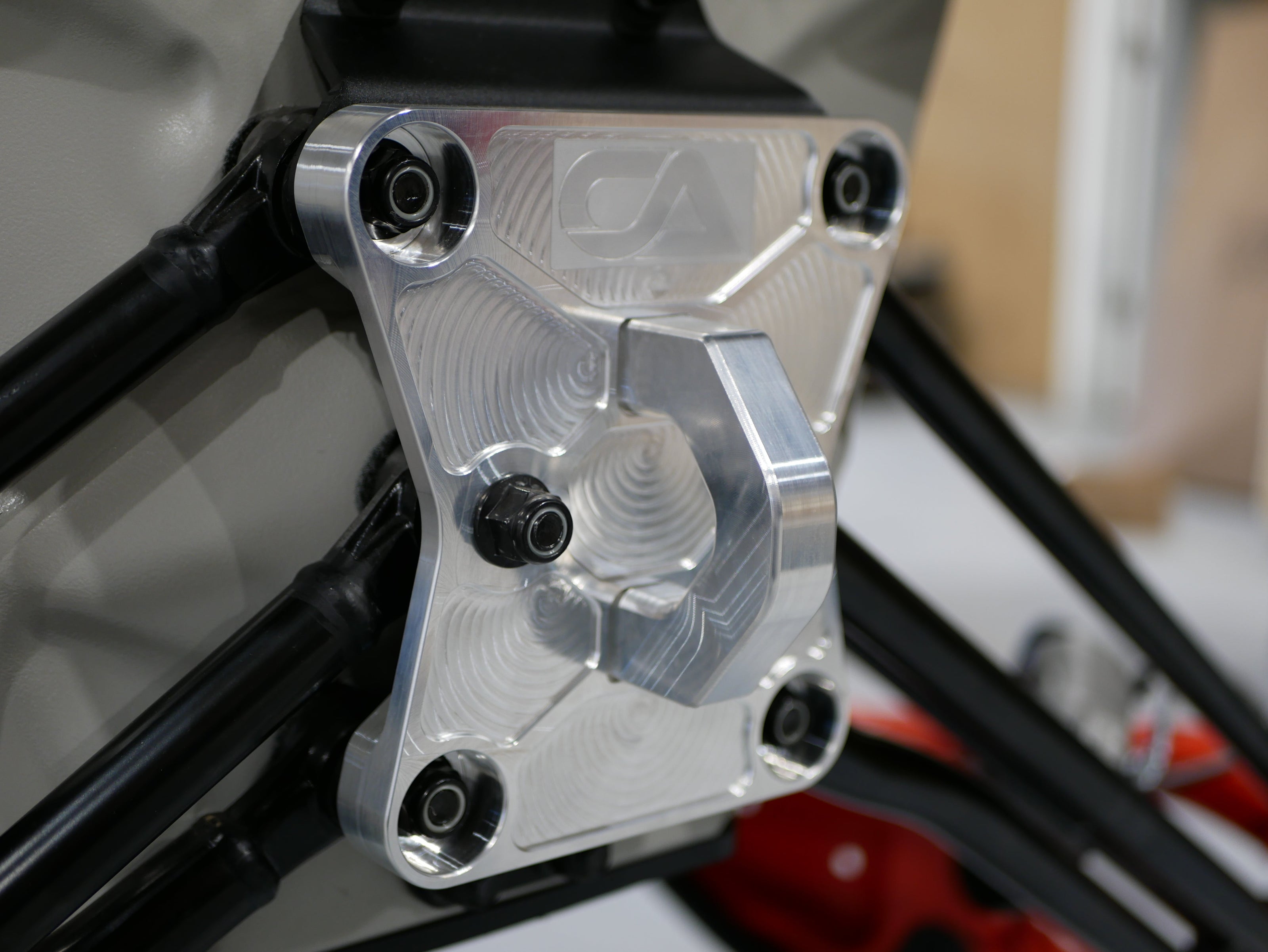 CA Tech Pull Plate  3D scanned for perfect fitment and machined from 6061 aluminum with a finished thickness of 1