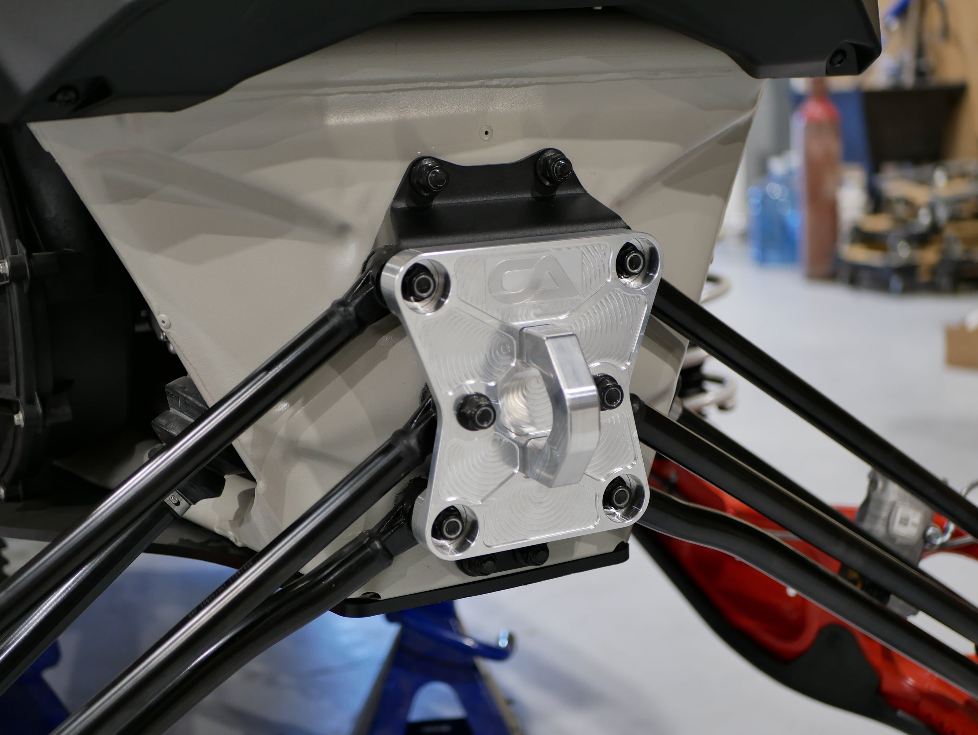CA Tech Pull Plate  3D scanned for perfect fitment and machined from 6061 aluminum with a finished thickness of 1
