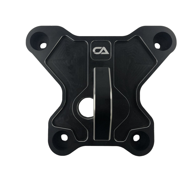 Polaris RZR Turbo S Billet Rear Pull Plate / Radius Rod Plate When we thought up the interchangeable pull plate, we were greeted with overwhelming success and a real game changer solution for many people in the market. However, we still had a vast majority of people who just simply wanted a more basic and affordable option. They didn't need the versatility that came with our interchangeable plate