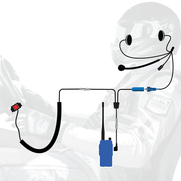 RUGGED Wired Driver Only Communication Kit with R1 Radio Kit with Earbuds