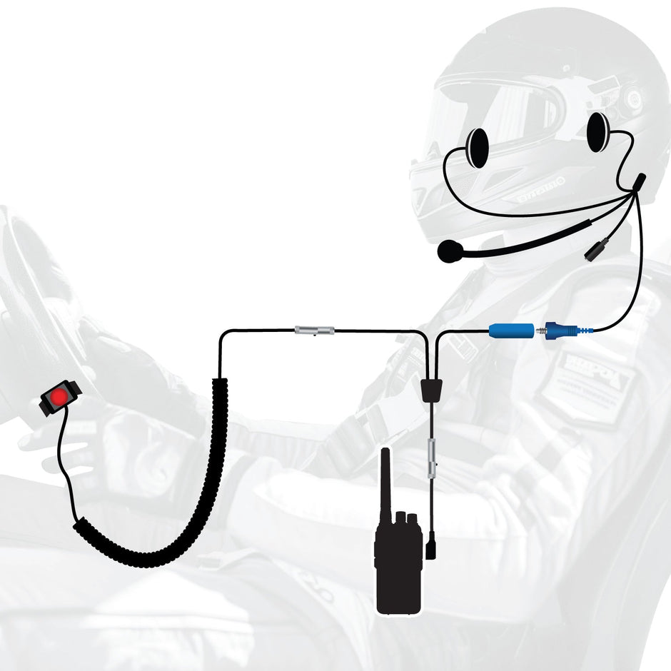 RUGGED Wired Driver Only Communication Kit with RDH16 Radio Kit with Earbuds
