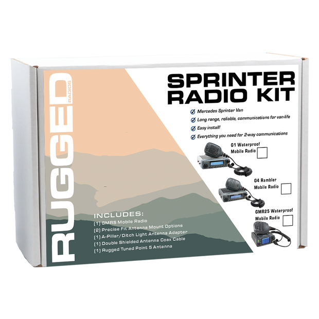 Mercedes Sprinter Van Two-Way GMRS Mobile Radio Kit GMR25 Waterproof