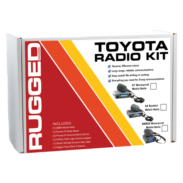 Toyota Tacoma 4Runner Sequoia Lexus Two-Way GMRS Mobile Radio Kit G1 Waterproof