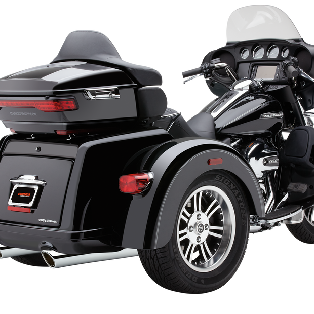 909 Twins 4" Slip Ons Black Tri Glide 09 22