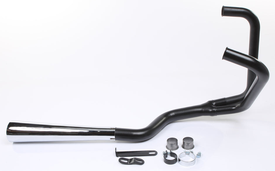 Full System 2/1 Megaphone Honda Black/Chrome