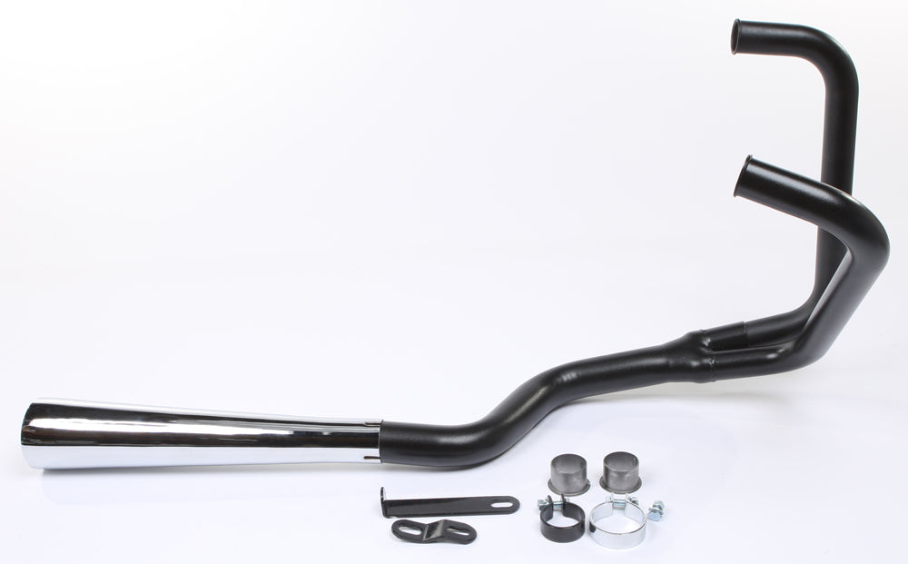 Full System 2/1 Megaphone Honda Black/Chrome